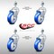 Service Caster 4 Inch SS Blue Polyurethane Wheel Swivel 12mm Threaded Stem Caster Set SCC SCC-SSTS20S414-PPUB-BLUE-M1215-4 - alternate 4